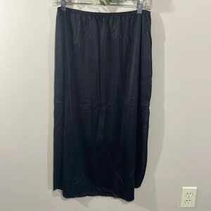 Vassarette Black Half Slip Style 11-121 Lace Trim Hem Size 32” XL/44